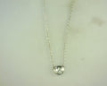 Diamond Bezel Pendant .20cttw Round 14K White Gold