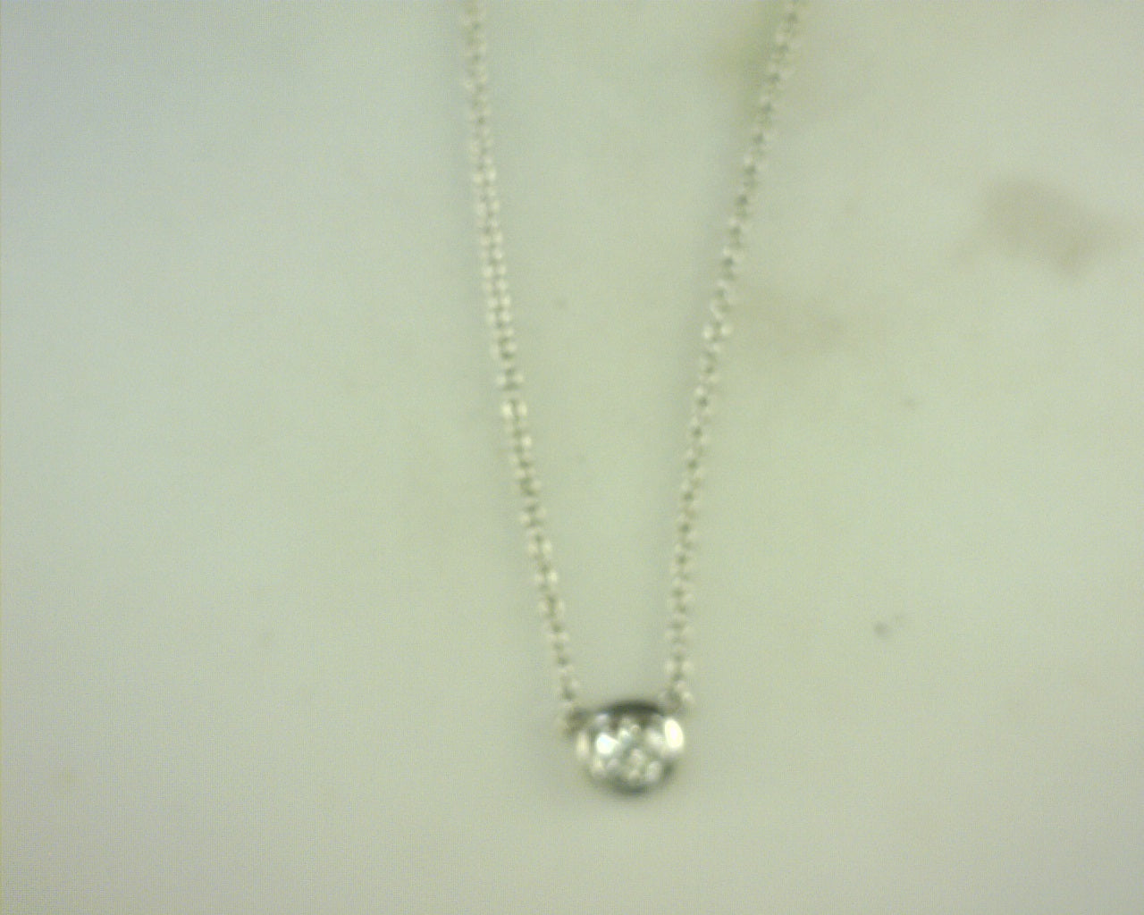Diamond Bezel Pendant .20cttw Round 14K White Gold