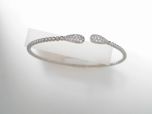 Gabriel NY 14K White Gold Bujukan Diamond Teardrops Bangle .30ctw S1771222