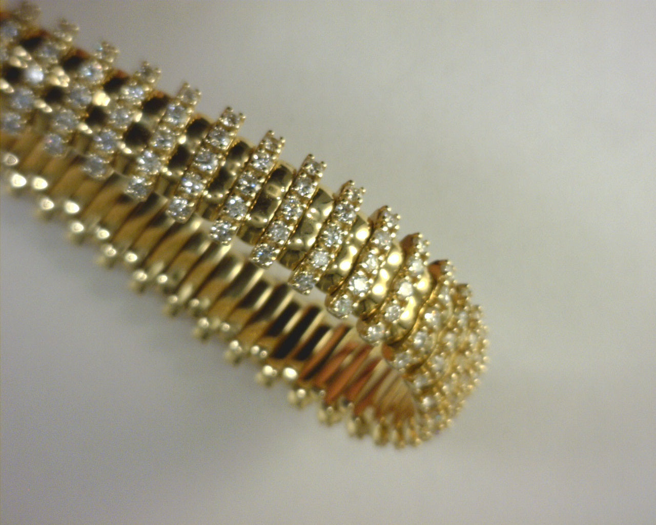 Pickleball Collection Diamond Bracelet 4.95ctw 14K Yellow Gold