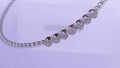 Gabriel NY 14K White Gold Bujukan Bead and Cluster Diamond Bangle size 6 .13ctw #S1795902