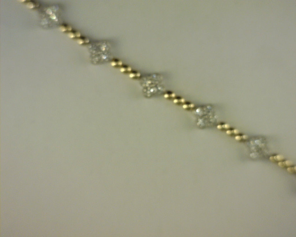 Heera Moti Diamond Bracelet 14K Yellow Gold 1.62ct