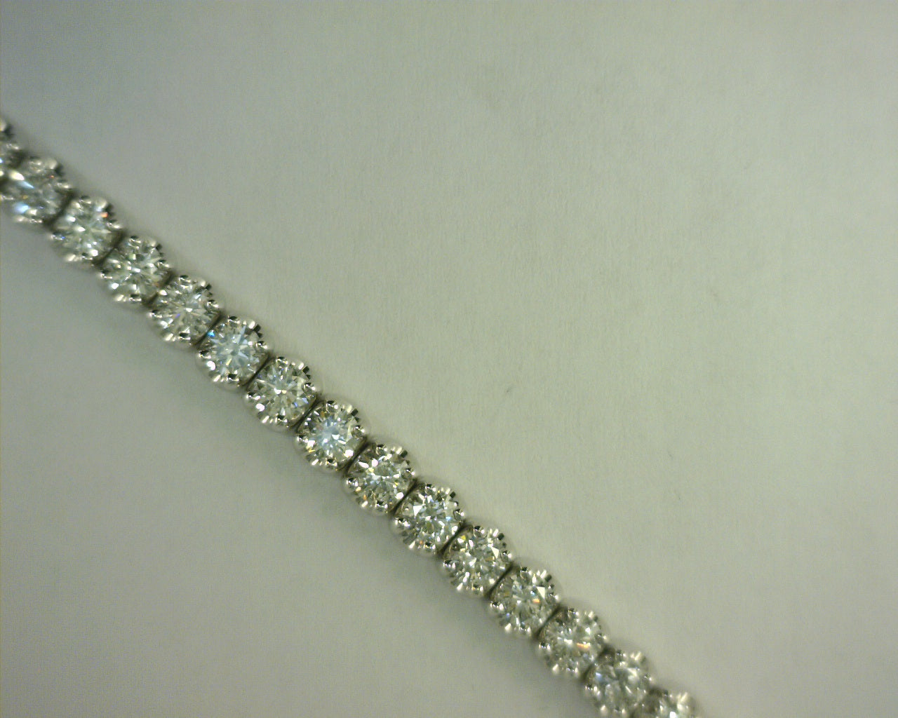 Heera Moti Diamond Tennis Bracelet 10.0ctw 14K White Gold