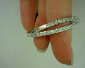10 KT WHITE GOLD 3 CARAT TDW HOOPS
