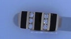 14ky  BLACK ONYX AND.23 ctw DIAMONDS