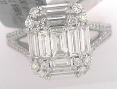 14kw 1.509 ctw Diamond and Baguette Ring