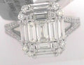 14kw 1.509 ctw Diamond and Baguette Ring