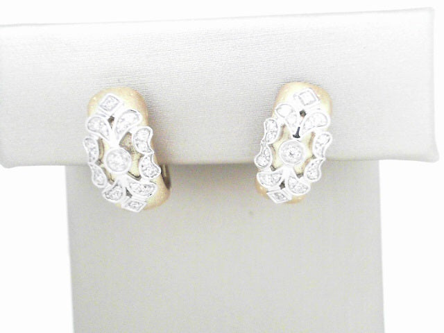 Diamond Huggie Earrings .18ct 14K Yellow Gold
