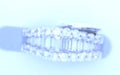 14 KARAT WHITE GOLD GRADUATING DIAMOND BAGUETT BAND 1.38 ctw