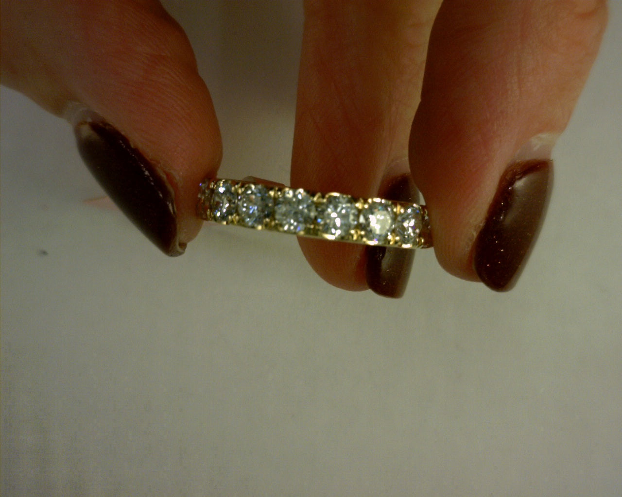 14K YELLOW GOLD LAB DIAMOND ETERNITY BAND 2.71 CARATS SIZE 6.5