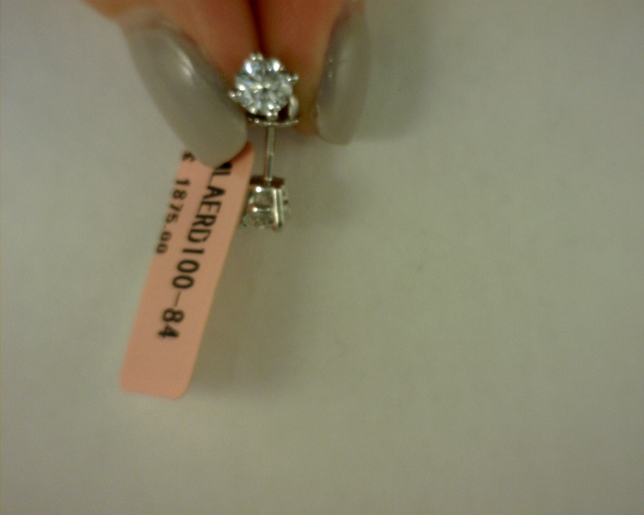 LAB STUDS 1.10CT 14KT WHITE GOLD