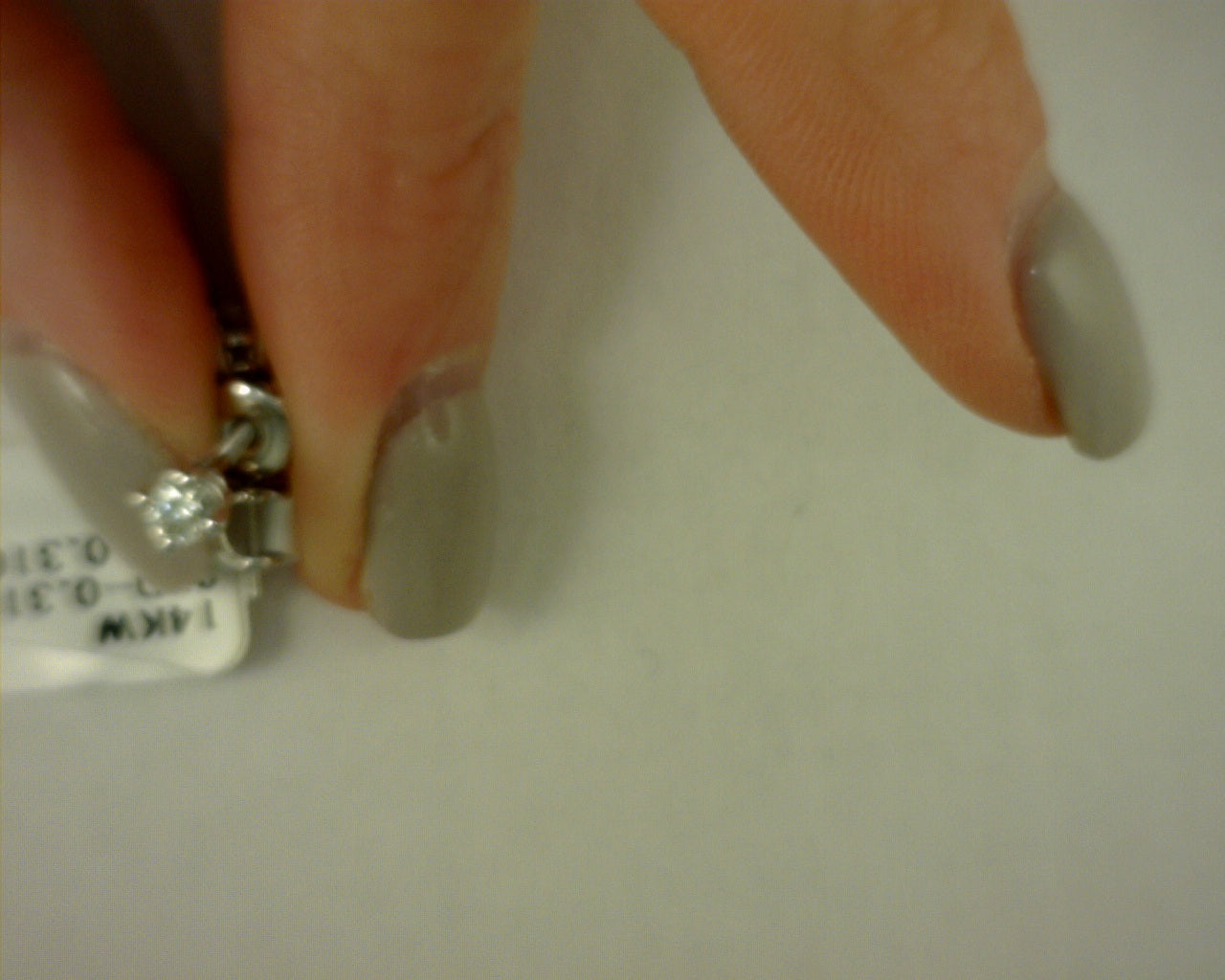 NATURAL 14KT WHITE GOLD 0.31CT STUDS