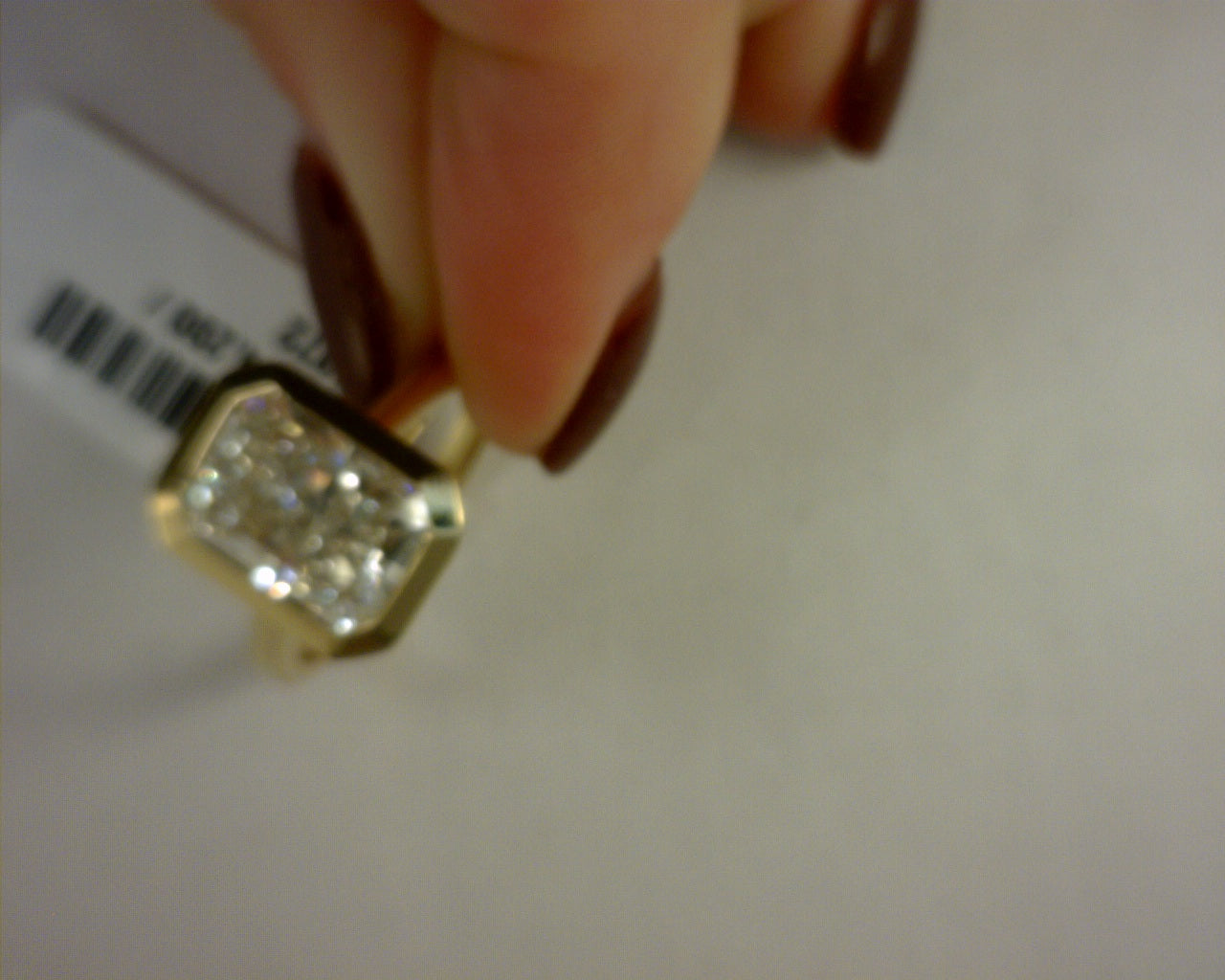 LAB 14KT YELLOW GOLD BEZEL SET 3.9CT RADIANT WITH UNDER HALO DIAMONDS