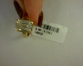 LAB 14KT YELLOW GOLD BEZEL SET 3.11 CARAT EMERALD CUT