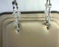 Diamond Hoop Earrings 14K White Gold