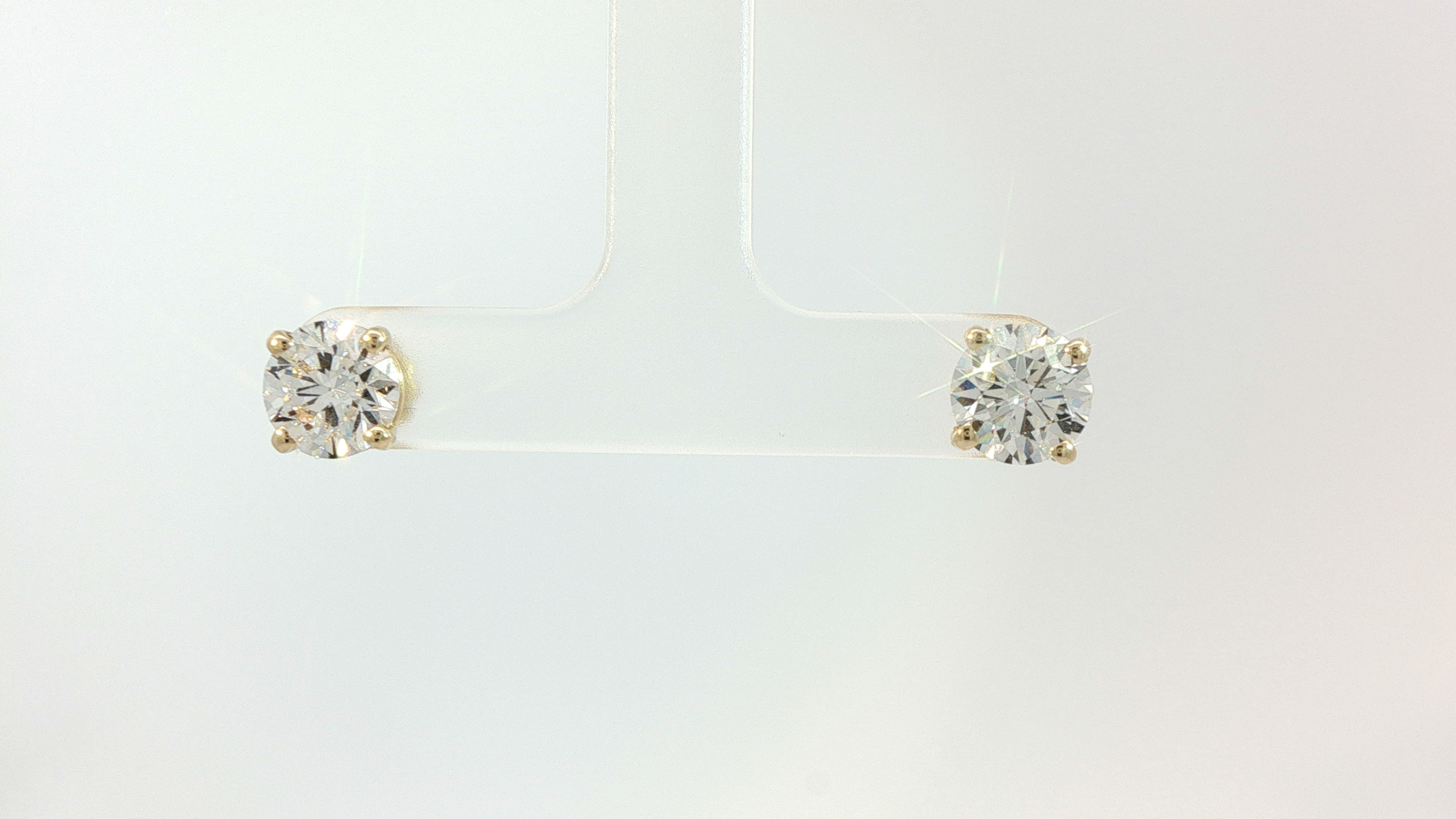 3.00 STUDS LAB DIAMONDS 14KT YELLOW GOLD<br>LAB231225-06/LAB231225-210