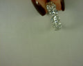 lab diamond oval 5 stone shared prong band  14kt white gold 3ctw size 6
