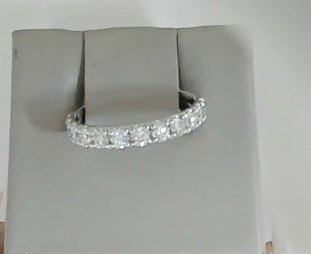 Imagine Bridal 14K White Gold Pave Lab Created Diamond Band .75ct size 6.5