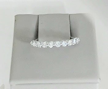 Imagine Bridal 14K White Gold Single Prong Lab Created Diamond Band .50ct size 6