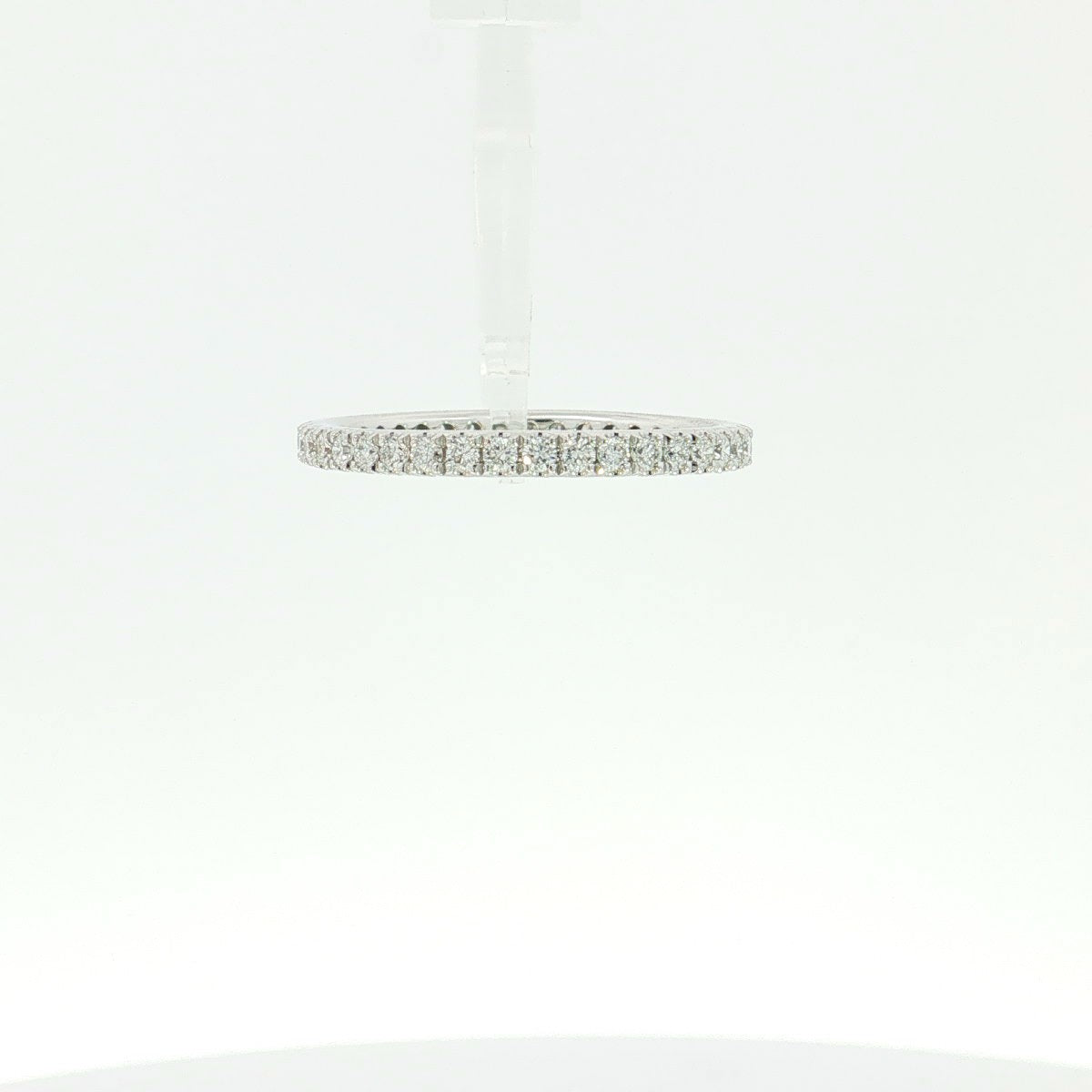 lab diamond 14kt white  gold size 6 1/2ctw eternity band