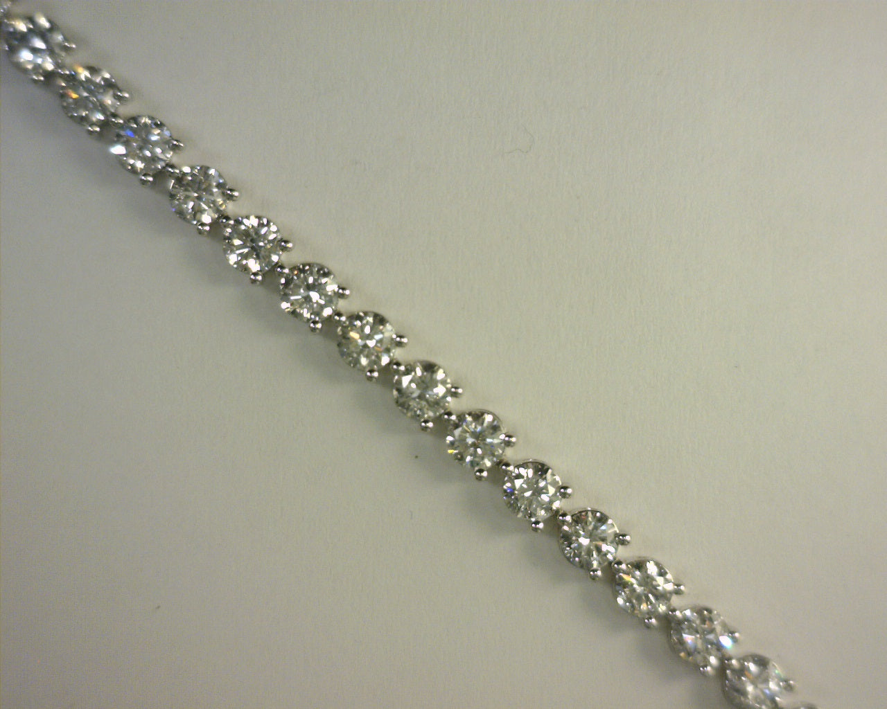 Lab Diamond Tennis Bracelet 10.0ct 14K White Gold 7"