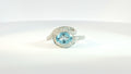 Lady's White 14 Karat Geometric Fashion Ring