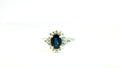 Diamond and Sapphire Ring 1.0cts Sapphire, .21cts Diamonds 14K White Gold