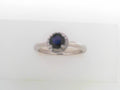 Diamond and Sapphire RIng 14K White Gold