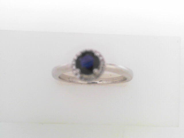 Diamond and Sapphire RIng 14K White Gold