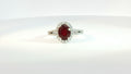 Diamond and Ruby Ring .38cts Diamonds, 1.56ct Ruby 18K White Gold