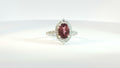 Diamond and Pink Tourmaline Ring .50cts Diamonds, 1.35ct Pink Tourmaline 14K White Gold