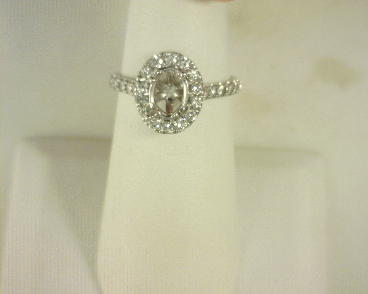 Diamond Semi Mount Ring 14K White Gold
