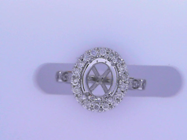 Diamond Semi Mount .50cttw 14K White Gold