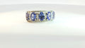 Diamond and Tanzanite Ring 14K White Gold