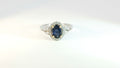 Diamond and Sapphire Ring .40cts Diamonds, 1.08ct Sapphire 14K White Gold