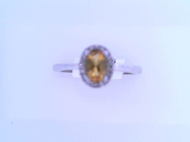 Diamond Birthstone Ring 10K White Gold