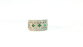 Diamond and Emerald Ring 14K White Gold