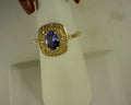 14KTY 1.25CT TANZANITE .33DIAM RING