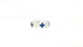 Diamond and Sapphire Ring .25cts Diamonds, .47cts Sapphires 18K White Gold
