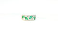 Diamond and Emerald Ring 1.08cts Emeralds, .80cts Diamonds 18K White Gold