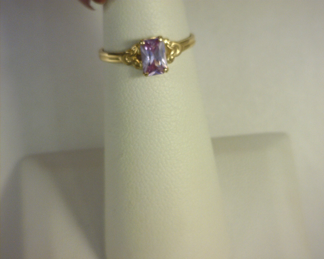 Kiddie Kraft Simulated Amethyst Ring 10K Yellow Gold