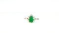 Diamond and Emerald Ring 1.18ct Emerald, .16cts Diamonds 14K White Gold