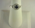 Diamond and Sapphire Ring Sterling Silver