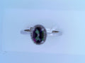 Diamond and  Birthstone Ring 10K White Gold