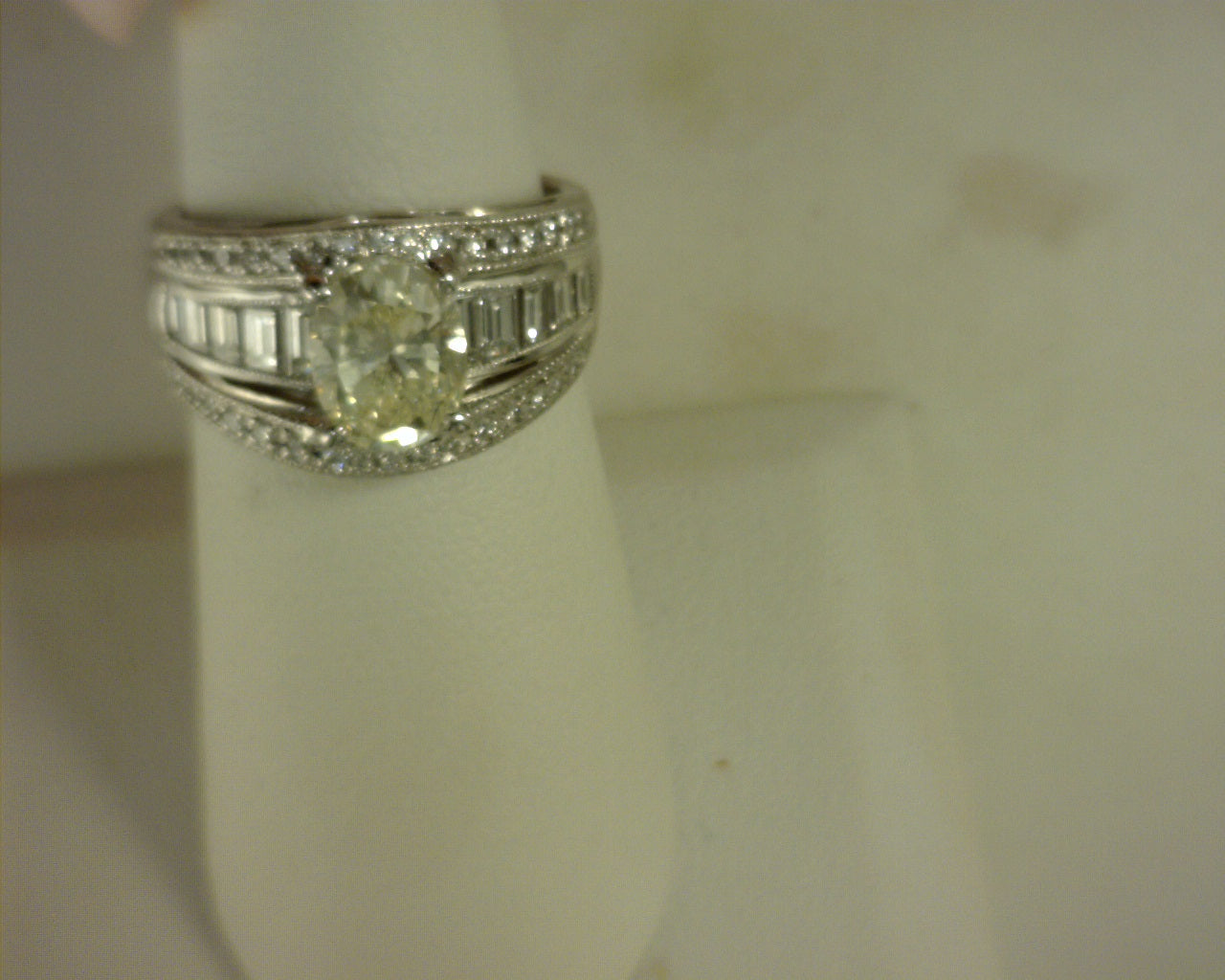 Platinum and Diamond Ring 1.71cttw 1ct center