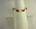 Diamond and Ruby Ring 18K Yellow Gold .57ct Diam; .99ct R