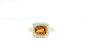 Diamond and Citrine Ring 14K White Gold .51ctDiam; 1.40ct Cit