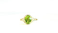 Diamond and Peridot Ring 14K Yellow Gold .34ct Diam; 1.77ct PER