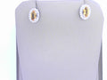 Diamond and Citrine Birthstone Earrings 10K White Gold