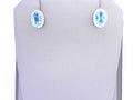 Diamond and Birthstone Earrings 10K White Gold